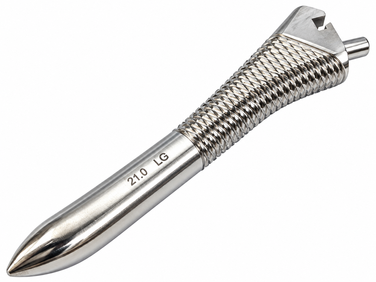 Orthopedic Hip Arthroplasty Femoral Compaction Broach Rasp Size 21.0 LG