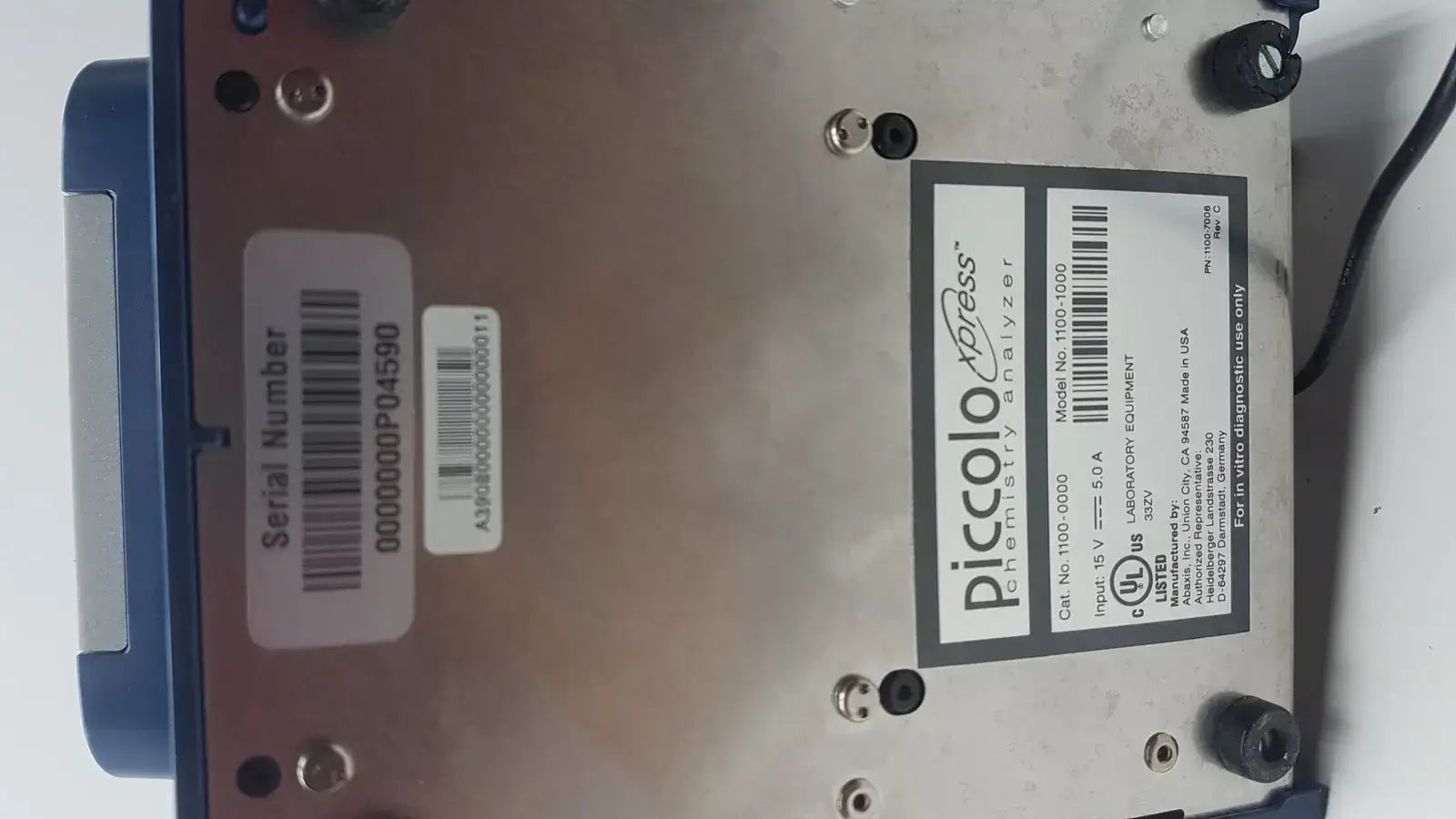 Abaxis Piccolo Xpress Chemistry Analyzer 1100-1000 Chemistry Analyzer, as-is (for parts) product photo 7