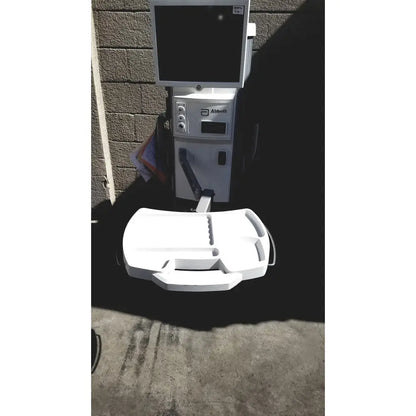 White abbott whitestar signature phacoemulsification system with adjustable tray and monitor for medical imaging use