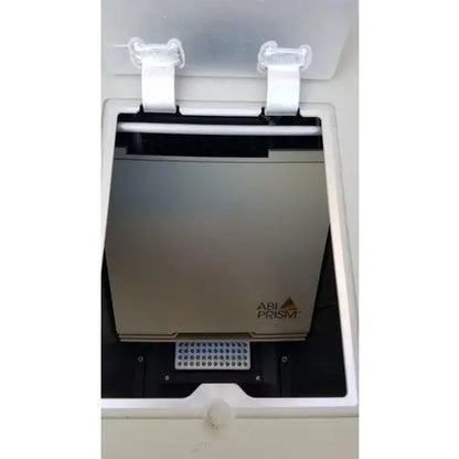 Silver metallic abi prism 7000 sequence detection system with sleek rectangular design and black accents for reuse medical use
