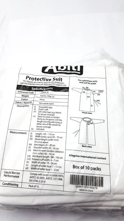 Abiti Level 2 Isolation Gown Protective Suit Isolation Gown, second-hand product photo 1