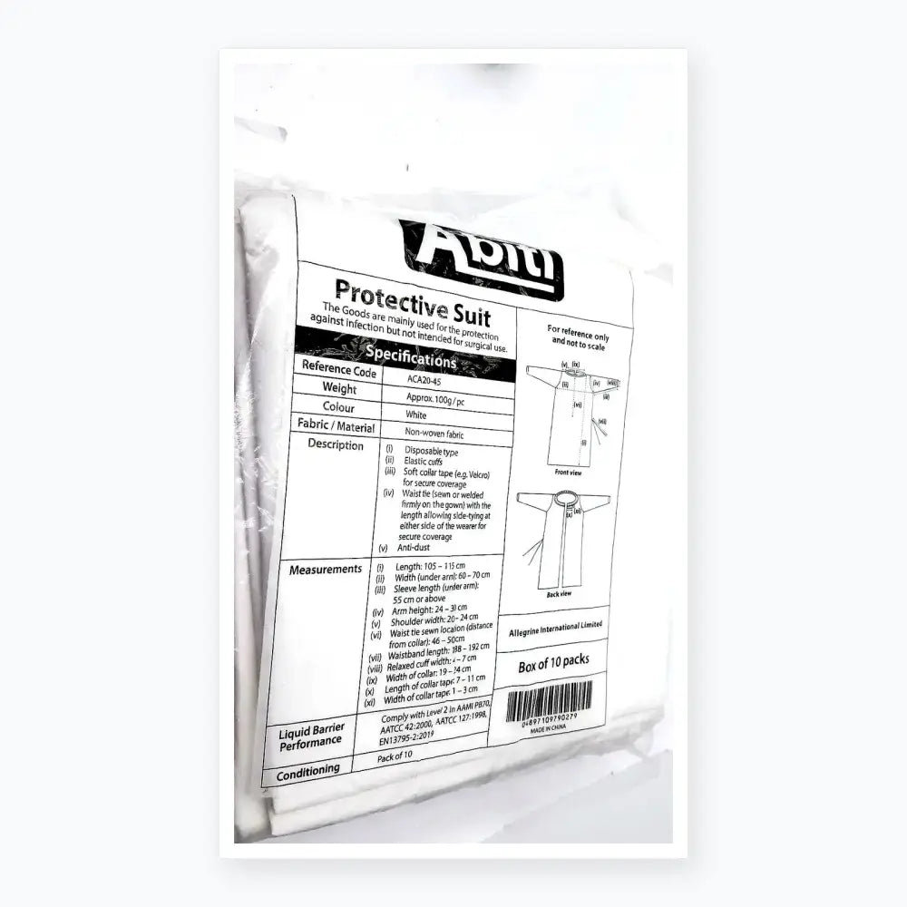 Abiti Level 2 Isolation Gown Protective Suit Isolation Gown, second-hand product photo 2