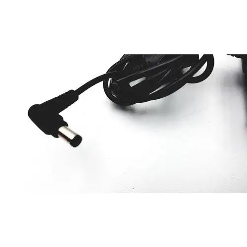 Black coiled power adapter cable with metallic connector for respironics astec series aa24750l-001 ac adapter