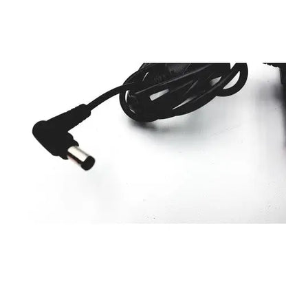 Black coiled power adapter cable with metallic connector for respironics astec series aa24750l-001 ac adapter