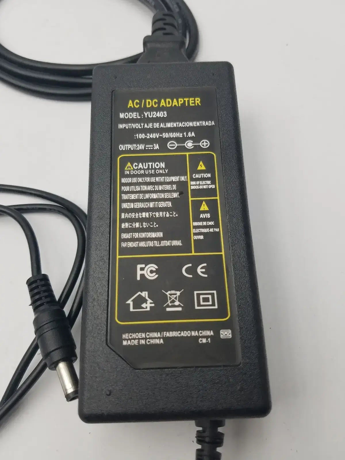 Generic AC/DC Adapter Model:YU0510 (100-240V-50/60Hz 1.6A) AC/DC Power Adapter, second-hand product photo 3