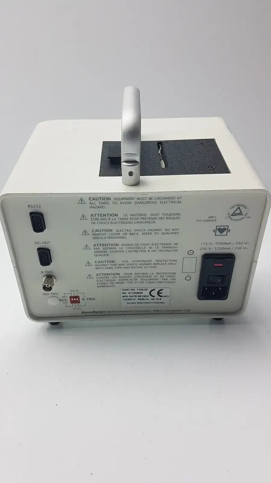 Accusync 71 7100-3P ECG Cardiac Patient Monitor ECG Patient Monitor, second-hand product photo 4