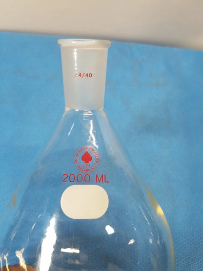 Ace Glass 2000 mL Heavy Wall Rotary Evaporating Recovery Flask – Borosilicate Rotary Evaporating Recovery Flask, second-hand product photo 5