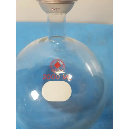 ACE Glass 2000 mL Round Bottom Boiling Flask – Short Neck Borosilicate Round Bottom Boiling Flask, second-hand product photo 3