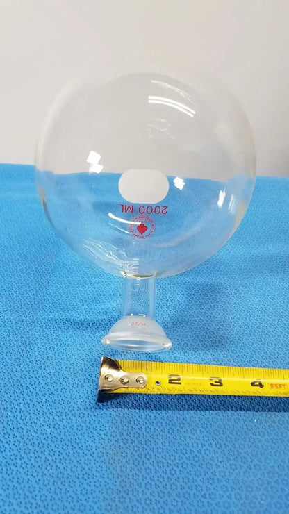 ACE GLASS 2000ML Round Bottom 20L Reaction Flask 35/20 Joint - Borosilicate Laboratory Glassware, second-hand product photo 1