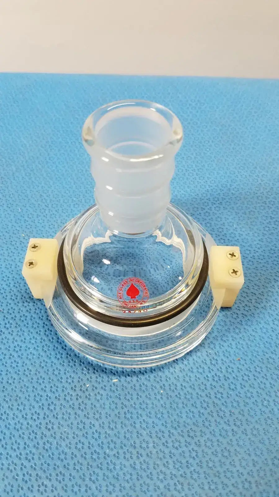 ACE Glass 24/40 Lyph-Lock Flask Top – Labconco Borosilicate Laboratory Glasswar Flask Top Adapter, second-hand product photo 1