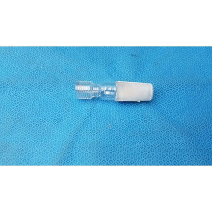 Clear plastic ace glass thermometer adapter with white foam tip for ace-thred 24/40 laboratory use