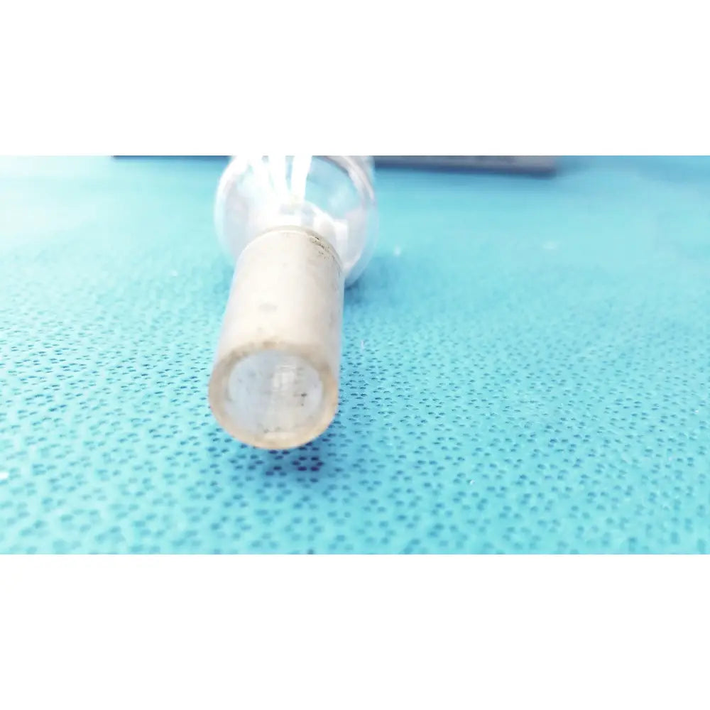 Clear glass bulb with beige rubberized base for ace glass enlarging adapter made of borosilicate glass