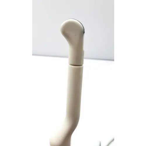 Cream-colored plastic handle with smooth curved design and rounded top for acoustic imaging aia04021 50 mhz reuse medical device