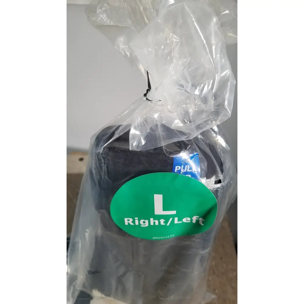 Black rubber actimove standard walker boot with green left right label for achilles tendonitis support
