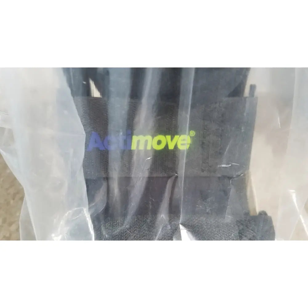 Black actimove standard walker boot strap with textured surface and visible logo for walker boot achilles support