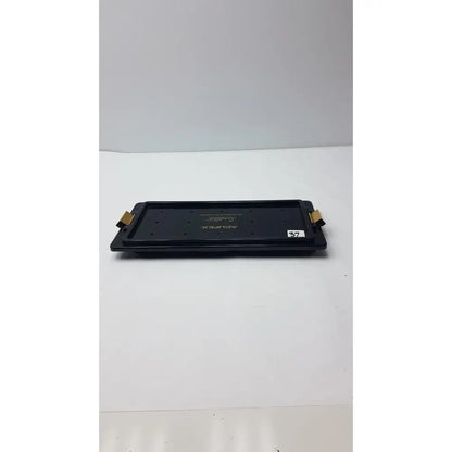 Black plastic acufex suretac instrument system tray case with gold metal clasps for hearing aid storage