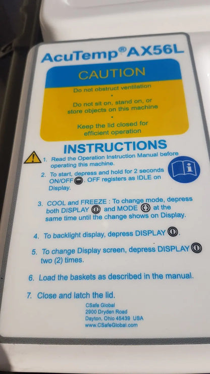 AcuTemp AX56L Portable Medical Temperature Management Refrigerator Freezer Medical Refrigerator/Freezer, as-is (for parts) product photo 20