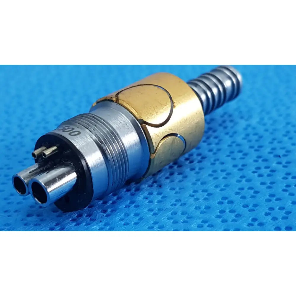 Adapter for w&h lw-style air high-speed handpieces in gold and silver metallic with threaded connections