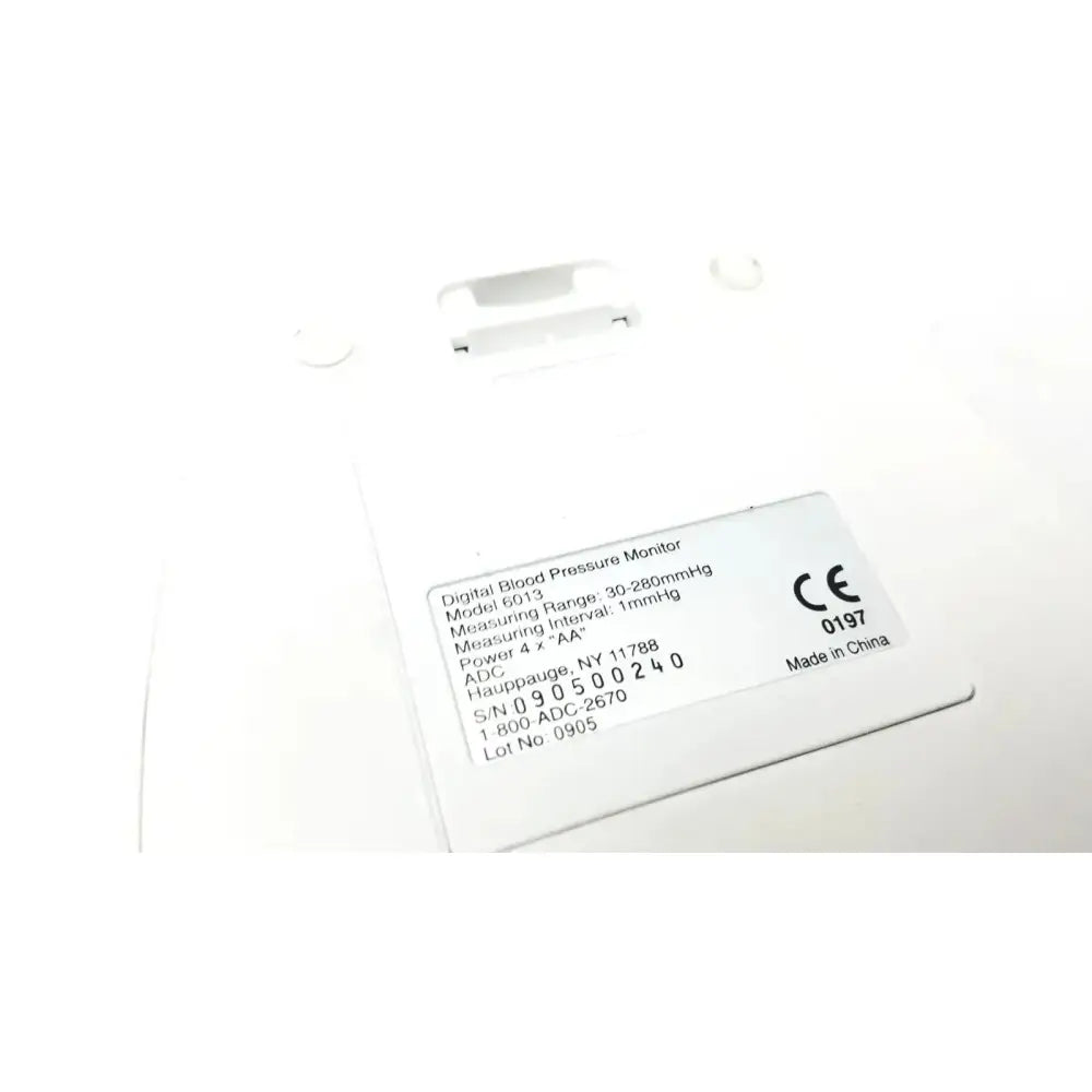 ADC Advantage 6013 Series Digital Blood Pressure Monitor Model #6013 - Untested Digital Blood Pressure Monitor, as-is (for parts) product photo 7