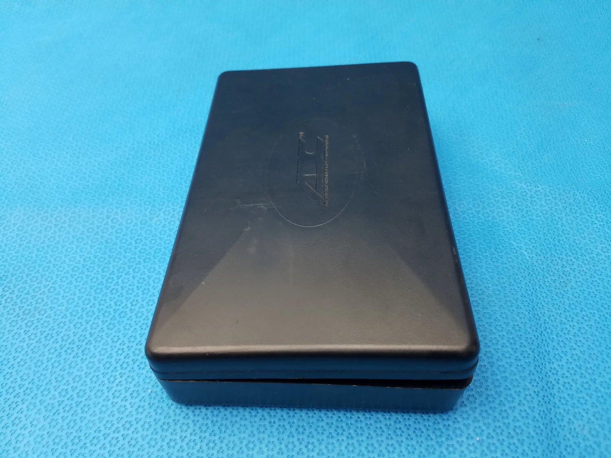 Black rectangular plastic case with embossed logo for adc diagnostix pocket diagnostic set otoscope ophthalmoscope