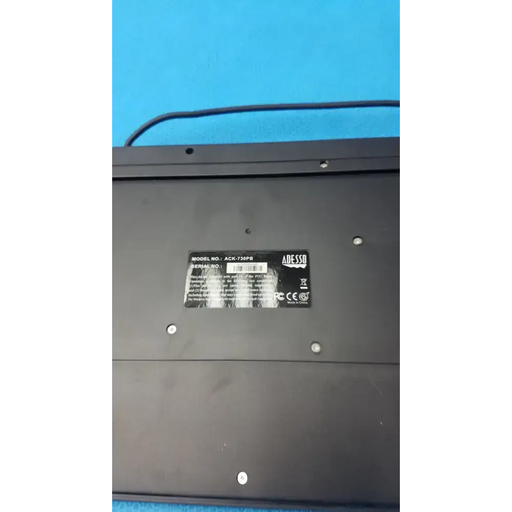 Adesso Model No ACK-730PB Rackmount Touchpad Keyboard Rackmount Touchpad Keyboard, second-hand product photo 8