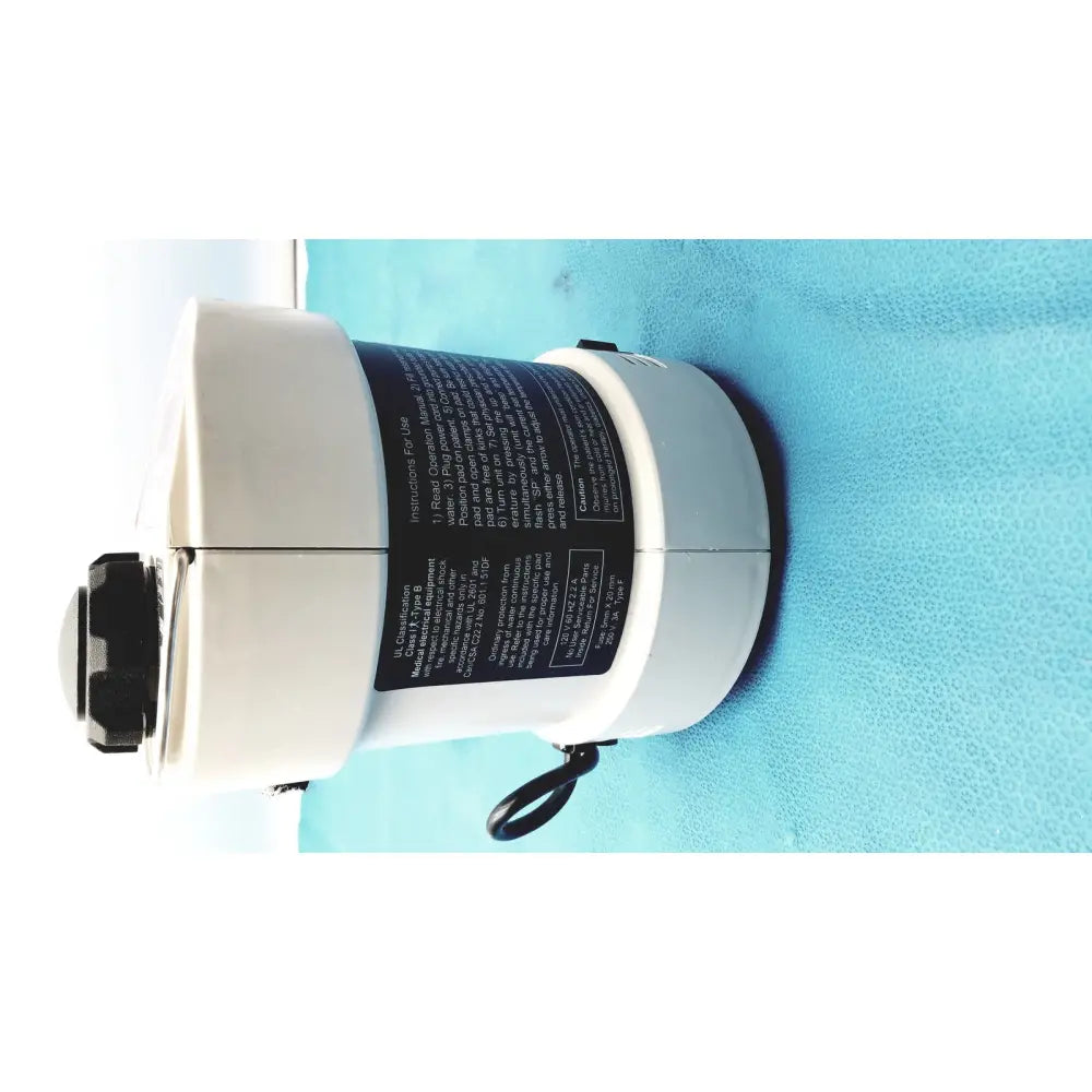 Adroit htp-1500 heat therapy pump white cylindrical water heater with black label and side loop handle for heat therapy