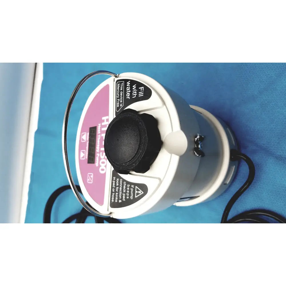Adroit HTP-1500 heat therapy pump in white and pink with black handle digital display and power cord for heat therapy use
