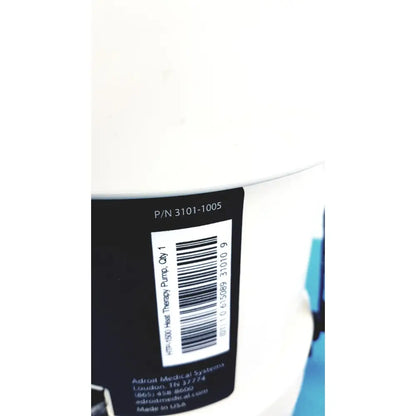 White cylindrical adroit htp-1500 heat therapy pump with black label and barcode for portable hot cold therapy use
