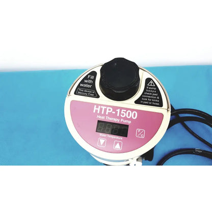 Adroit HTP-1500 white and pink heat therapy pump with black control knob and digital display for portable hot cold use