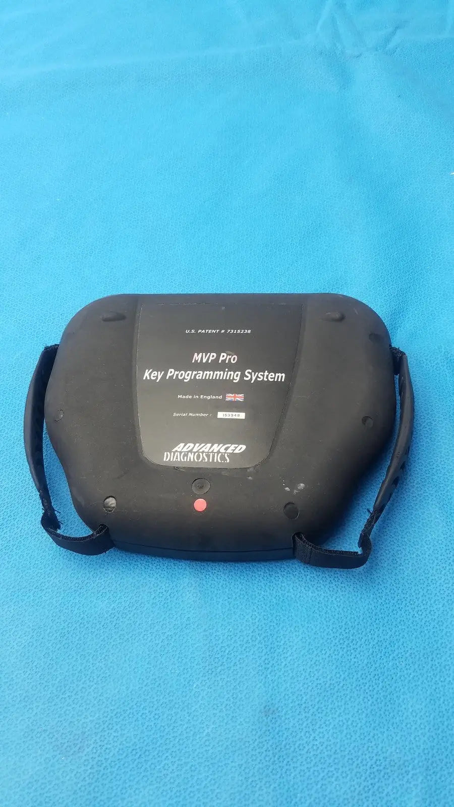 Advanced diagnostiics mvp pro black plastic key programming system with red indicator light and black carrying straps