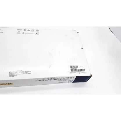 White cardboard box for aerogen oxygen tubing 2m ref featuring black ela branding and covell stapler logos