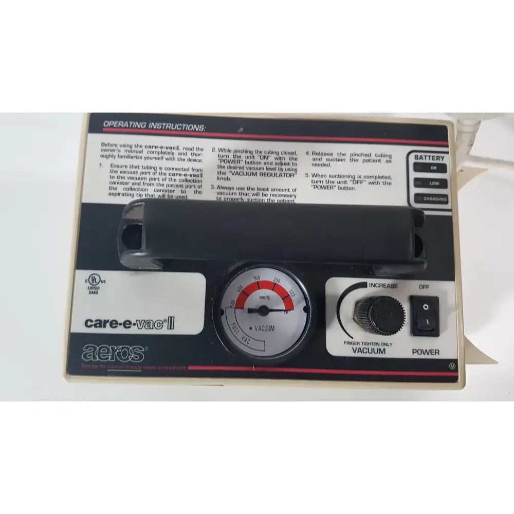 Aeros Care-E-Vac II Portable Suctiion Unit Portable Suction Unit, as-is (for parts) product photo 1