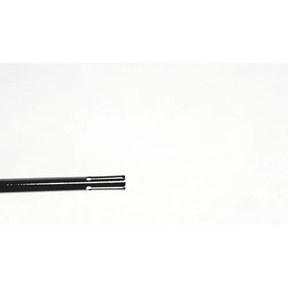 Black metal aesculap dissector surgical instrument with polished finish and three parallel slots for minimally invasive surgery