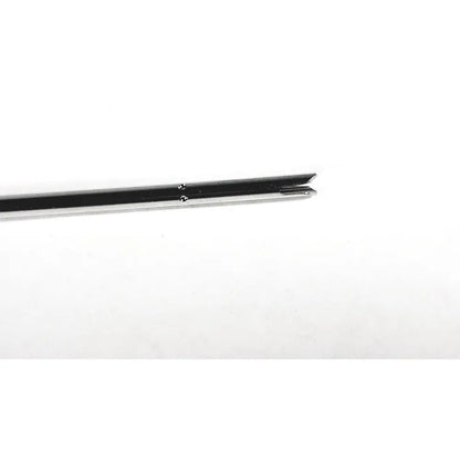 Black and silver metal window seal strip with sleek elongated design for aesculap dissector surgical instrument minimally invasive use