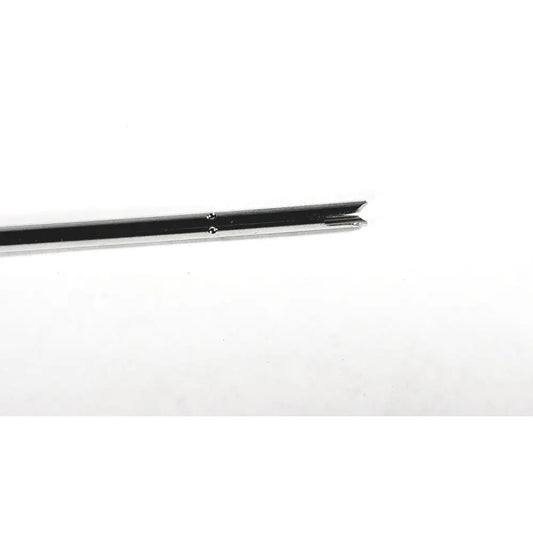 Black and silver metal window seal strip with sleek elongated design for aesculap dissector surgical instrument minimally invasive use