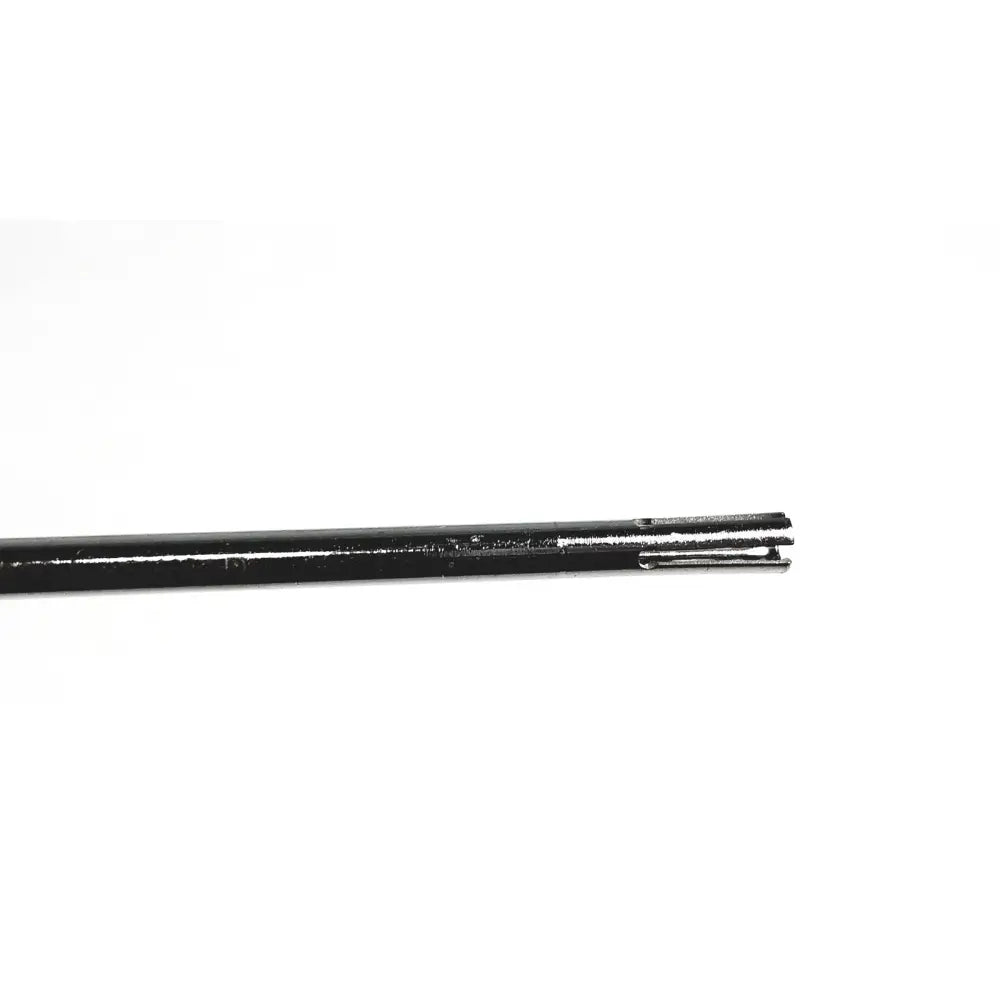 Black metal aesculap dissector surgical instrument handle with textured grip and machined end for minimally invasive use