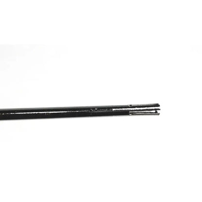 Black metal aesculap dissector surgical instrument handle with textured grip and machined end for minimally invasive use