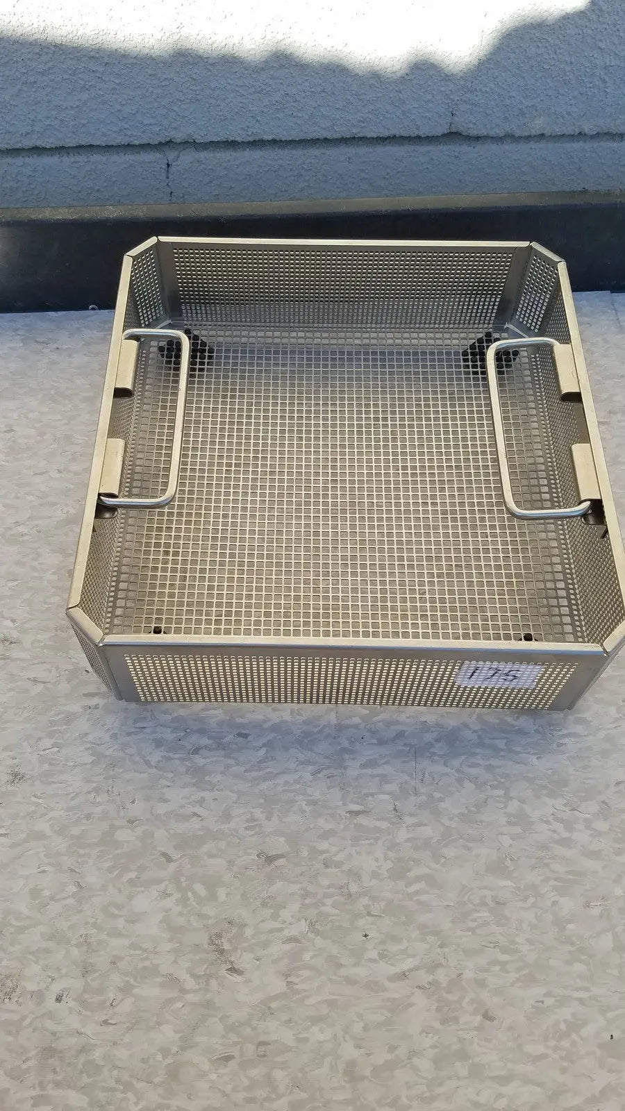 Reuse Medical Aesculap JF113R Stainless Steel Instrument Sterilization Basket Tray Sterilization Trays & Cases, second-hand product photo 1