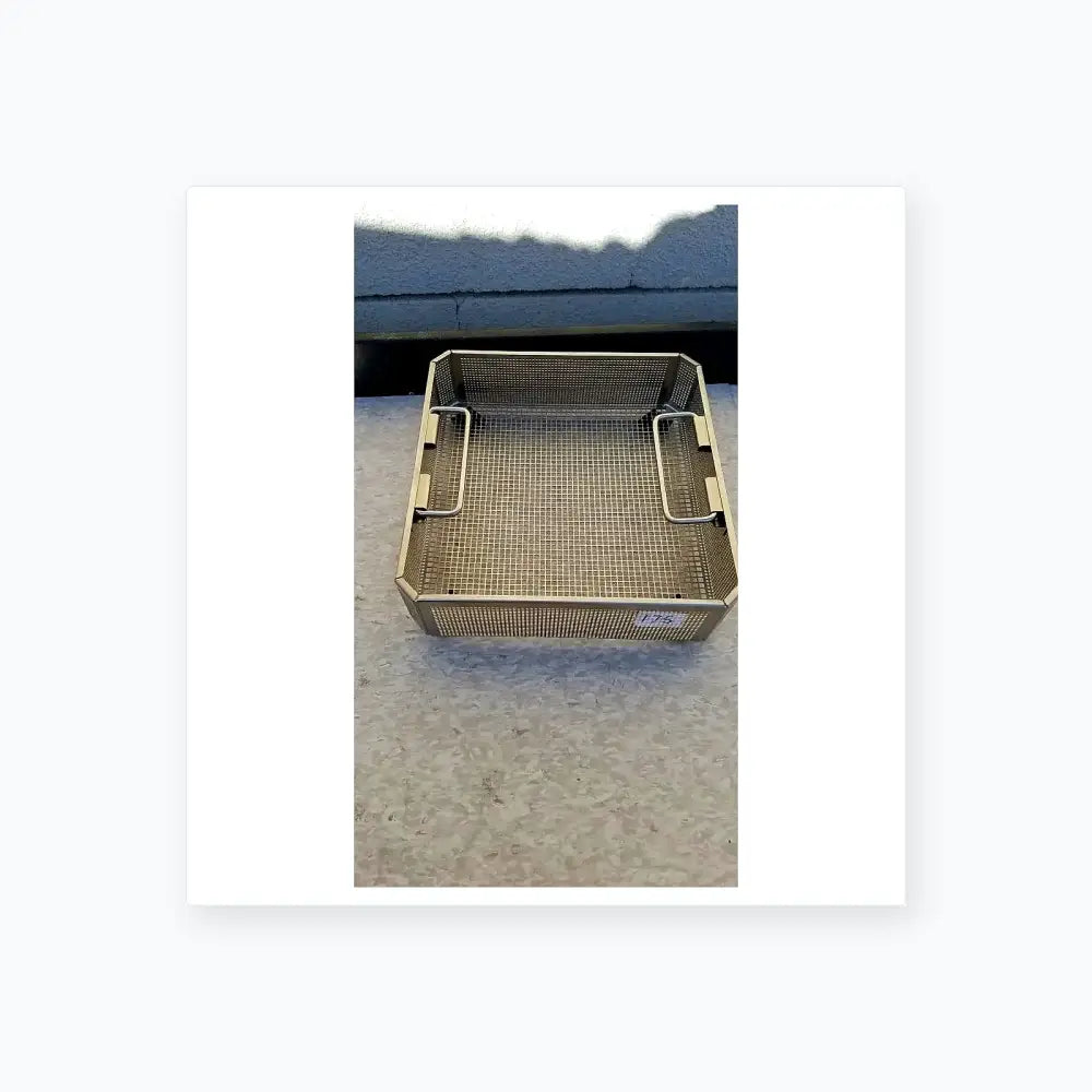 Reuse Medical Aesculap JF113R Stainless Steel Instrument Sterilization Basket Tray Sterilization Trays & Cases, second-hand product photo 1