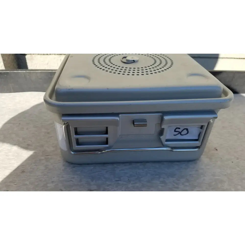 Reuse Medical Aesculap JK341 Half Size Sterilization Case With Lid Sterilization Trays & Cases, second-hand product photo 1