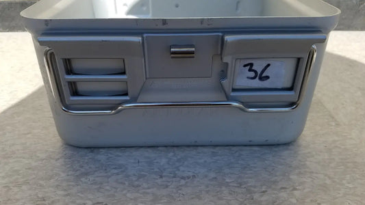 Reuse Medical Aesculap JN342 Sterilization Container System Without Lid Sterilization Trays & Cases, second-hand product photo 1