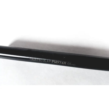 Black cylindrical aesculap laparoscopic 10mm 30cm outer shaft with engraved text and matte finish for surgical use
