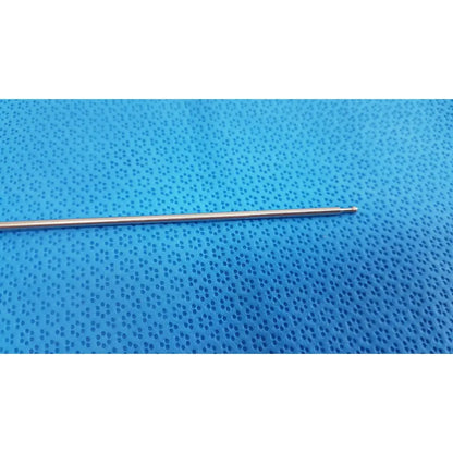Aesculap laparoscopic grasper model p0623r with slender polished silver metallic needle and rounded tip for precision use