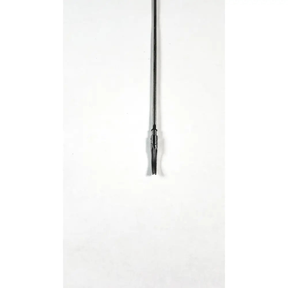 Black metal aesculap maryland curved grasping forceps insert with slender shaft and finely threaded tip for precision use