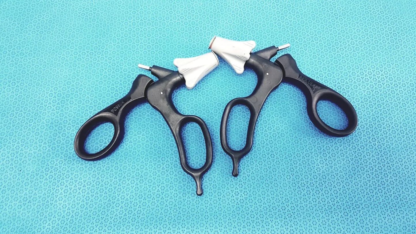 Reuse Medical Aesculap P0960R Non-Ratchet Laparoscopy Handle – Standard Grip Unit lot of 2 Surgical & Orthopedic Instruments, second-hand product photo 1