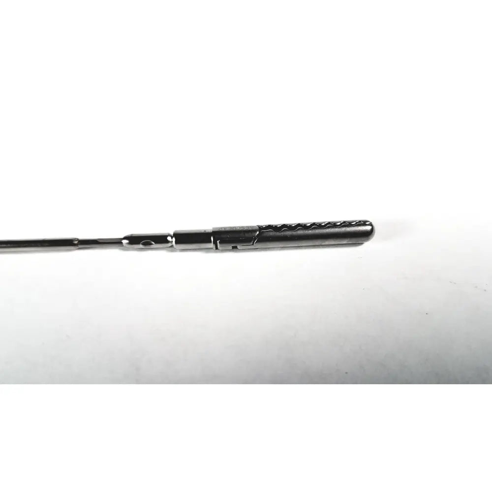 Silver aesculap precision dissector surgical instrument with textured grip and metallic shaft for minimally invasive surgery