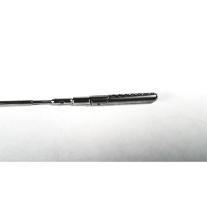 Silver aesculap precision dissector surgical instrument with textured grip and metallic shaft for minimally invasive surgery