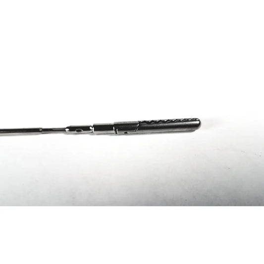 Silver aesculap precision dissector surgical instrument with textured grip and metallic shaft for minimally invasive surgery