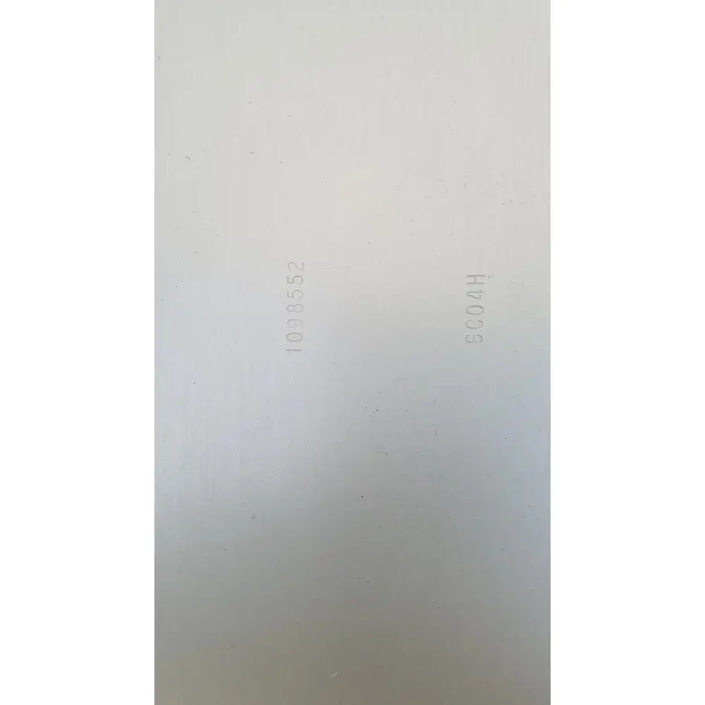 Off-white aesculap sterilization container without lid showing faint alphanumeric codes for sterilization use