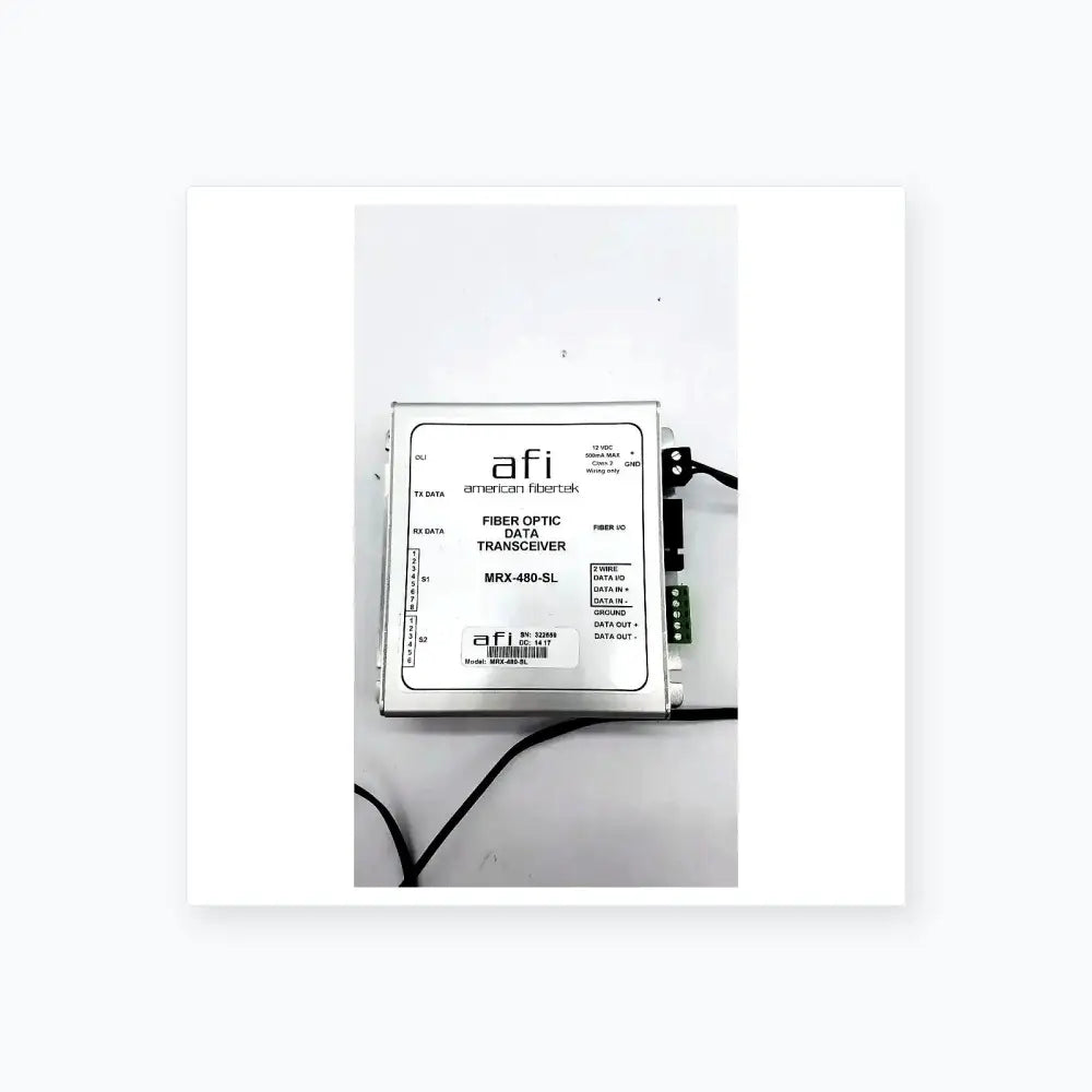 afi American Fibertek Fiber Optic Data Transceiver MRX-480-SL Fiber Optic Data Transceiver, second-hand product photo 1